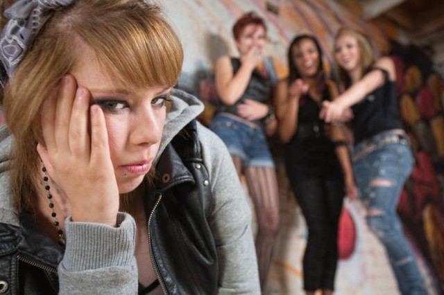 Teen girl, victim, Bullying by peers